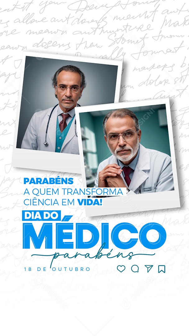 Story Dia do Médico 18 de Outubro Social Media PSD Editável