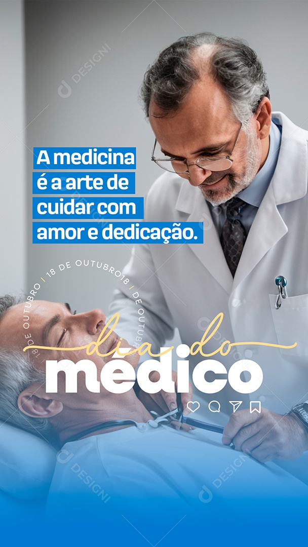 Story Social Media Medical Day October 18th PSD Editable