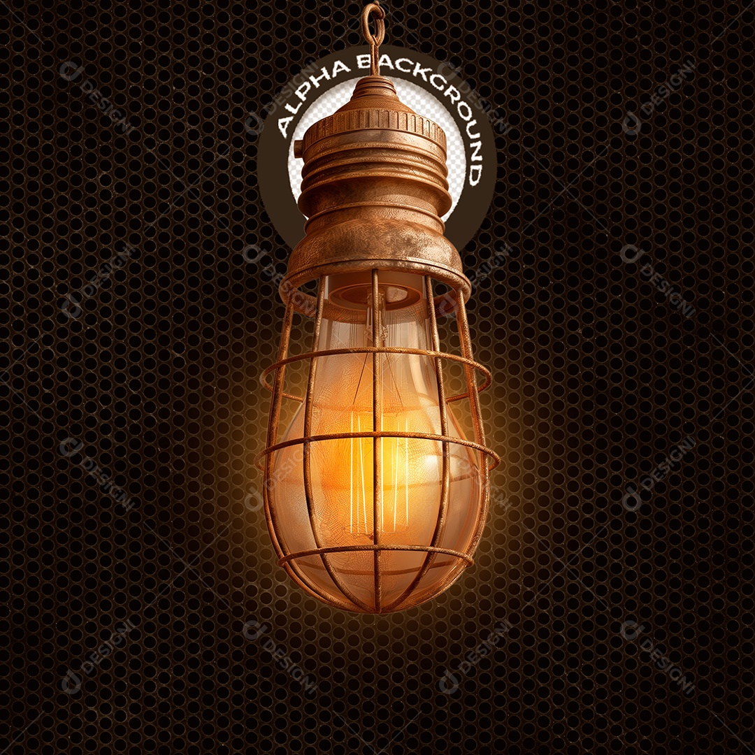 Lâmpada Elemento 3D para Composição PSD