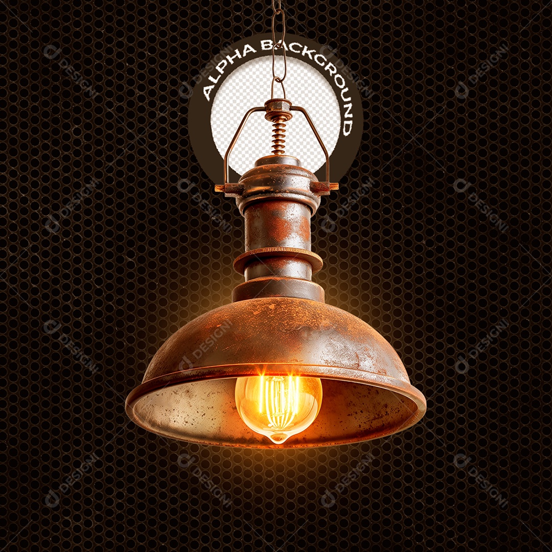 Lâmpada Elemento 3D para Composição PSD