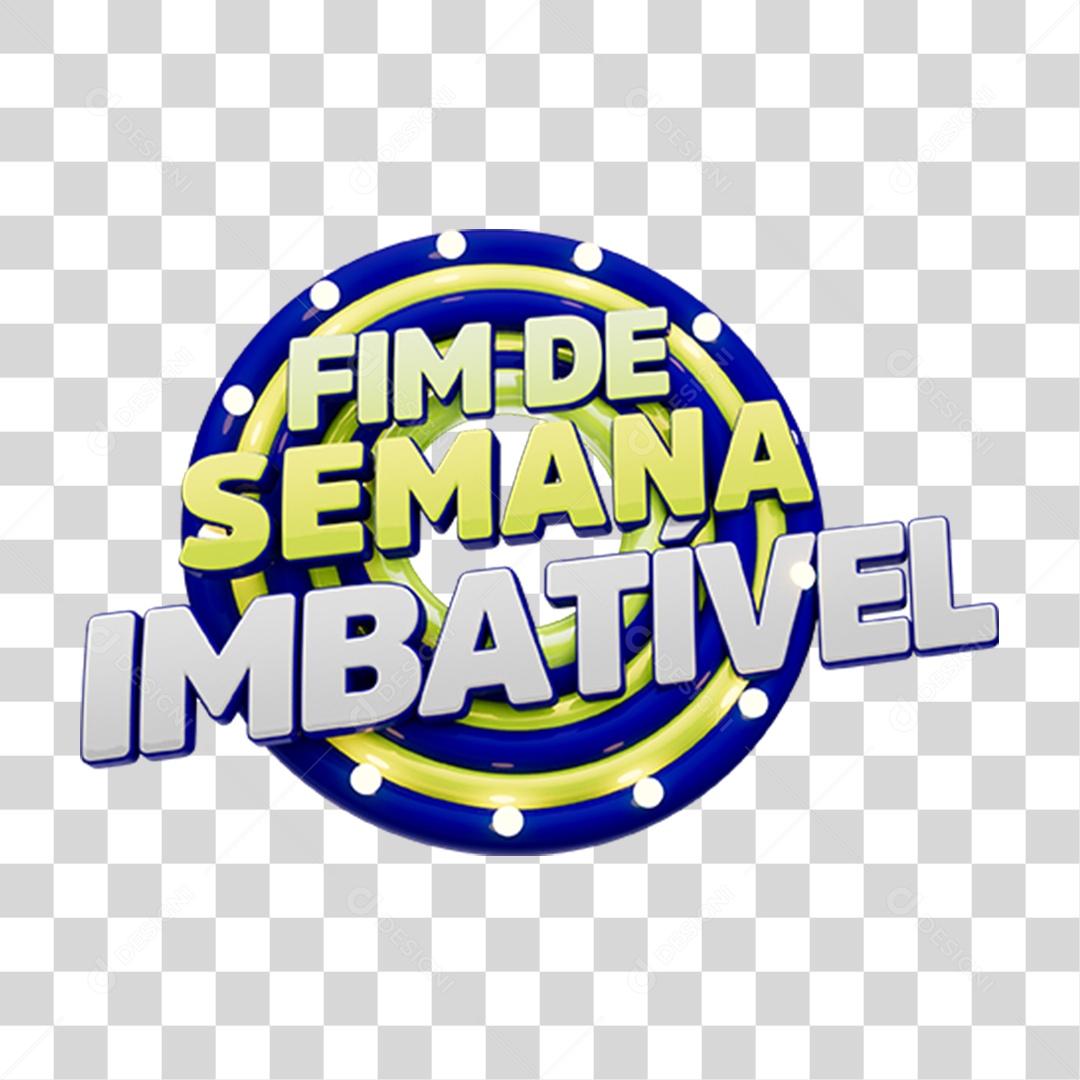 Selo 3D Fim De Semana Imbatível PNG Transparente