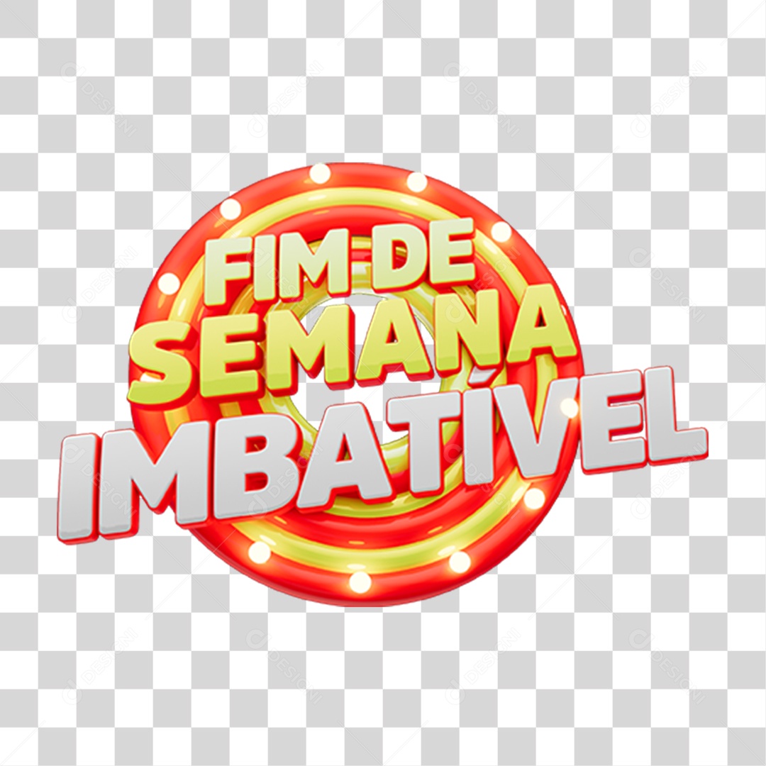 Selo 3D Fim De Semana Imbatível PNG Transparente
