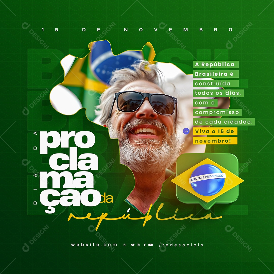 Proclamation Day Republic 15 November Social Media PSD Editable