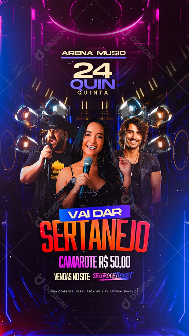Story Flyer Vai Dar Sertanejo Social Media PSD Editável