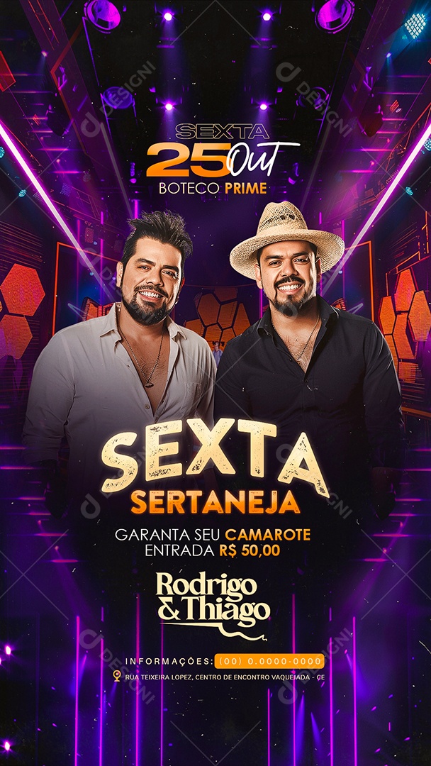 Story Flyer Sexta Sertaneja Social Media PSD Editável