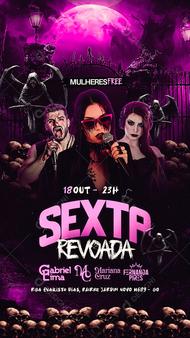 Story Flyer Halloween Sexta Revoada Social Media PSD Editável