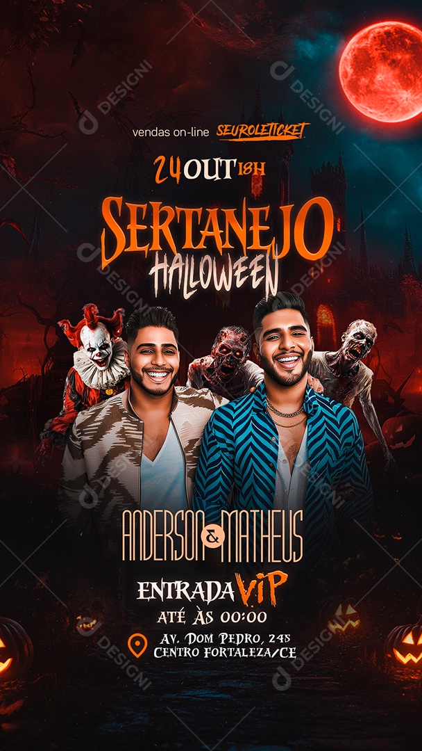 Story Flyer Halloween Sertanejo Social Media PSD Editável