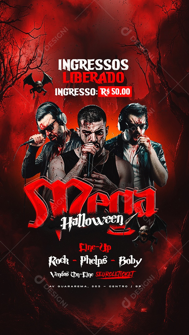 Story Flyer Mega Halloween Social Media PSD Editável
