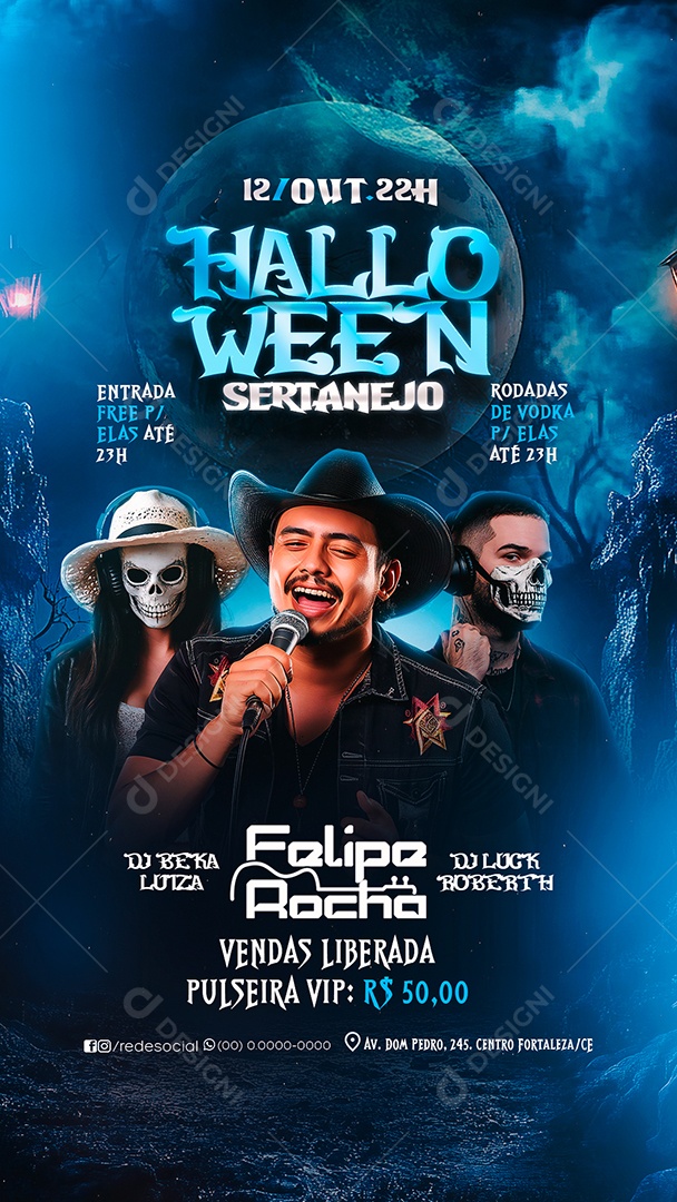 Story Flyer Halloween Sertanejo Social Media PSD Editável