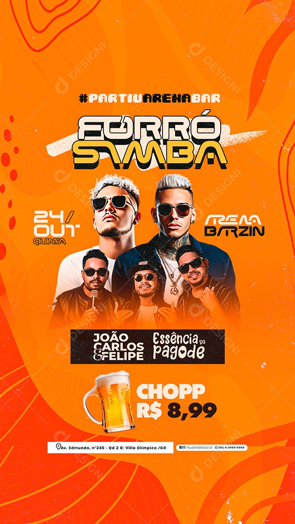 Story Flyer Forró Samba Social Media PSD Editable