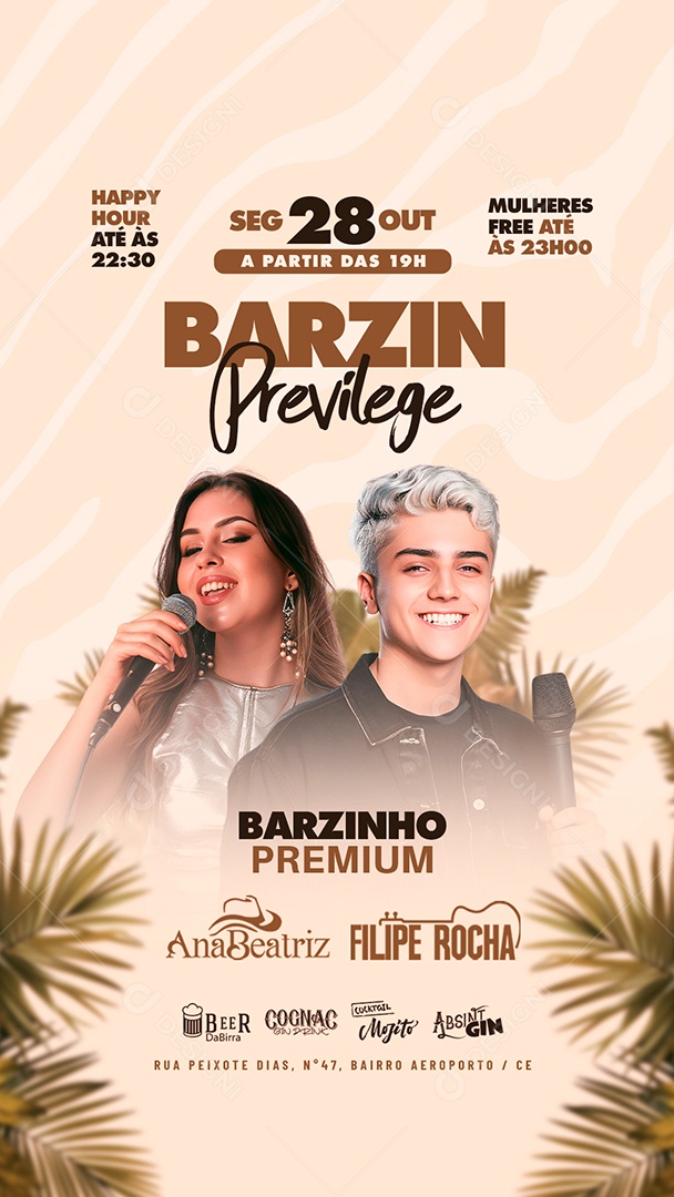 Story Flyer Barzin Previlege Social Media PSD Editável