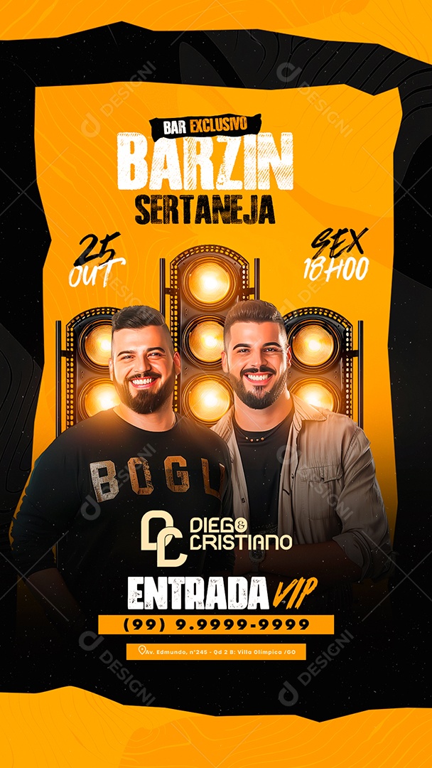 Story Flyer Barzin Sertaneja Social Media PSD Editável