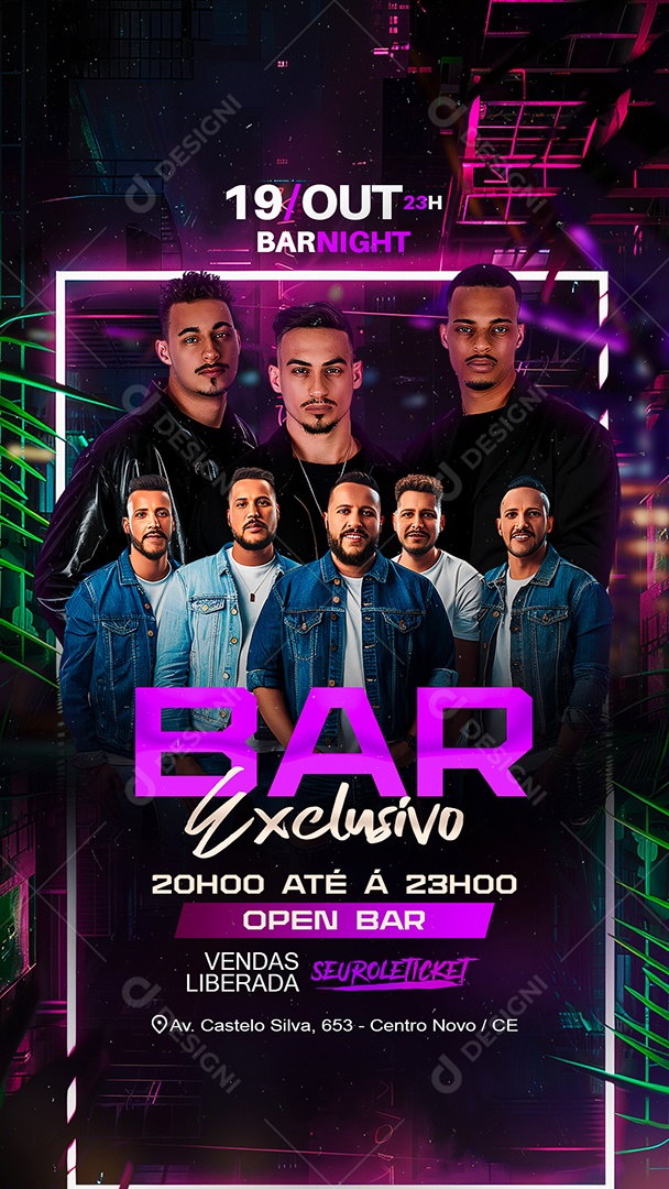 Story Flyer Bar Exclusivo Social Media PSD Editável