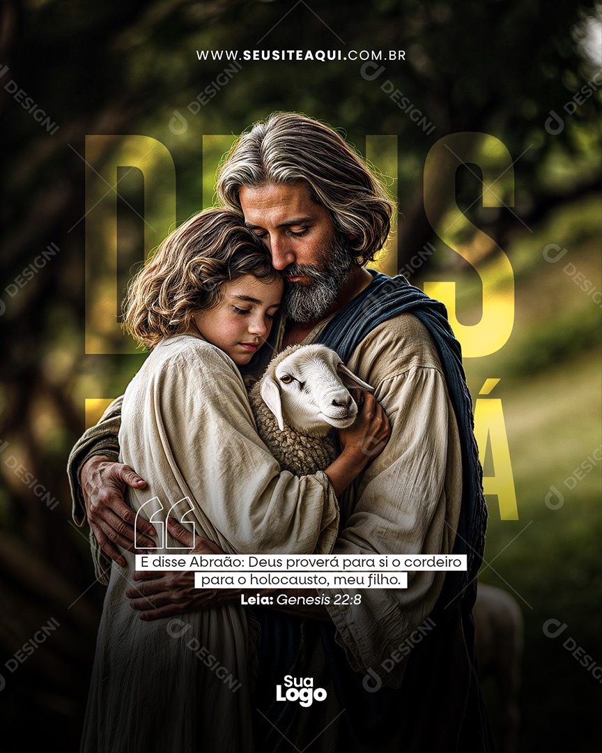 Story Frase Motivacional Bíblica Social Media PSD Editável