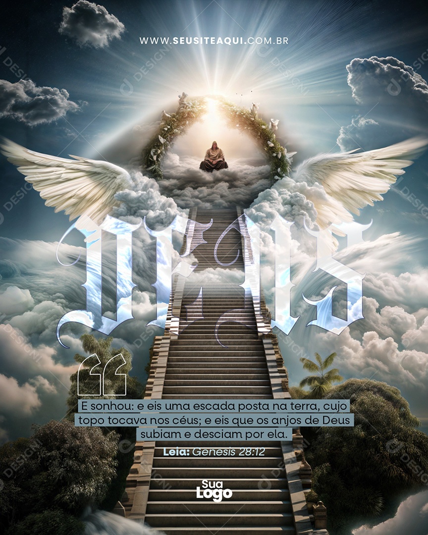 Story Frase Motivacional Bíblica Social Media PSD Editável