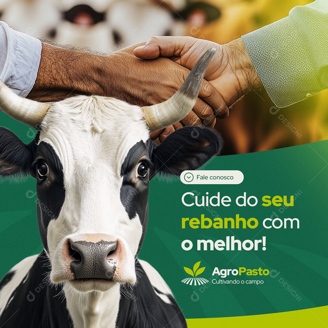 Agropecuária Cuide do Seu Rebanho Com o Melhor Social Media PSD Editável