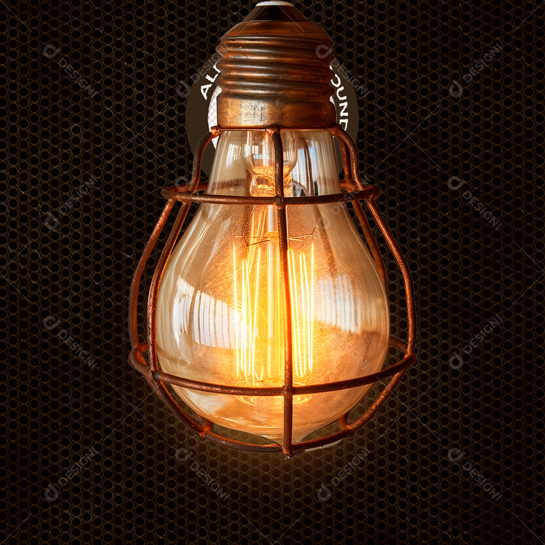 Elemento 3D Lâmpada para Composição PSD