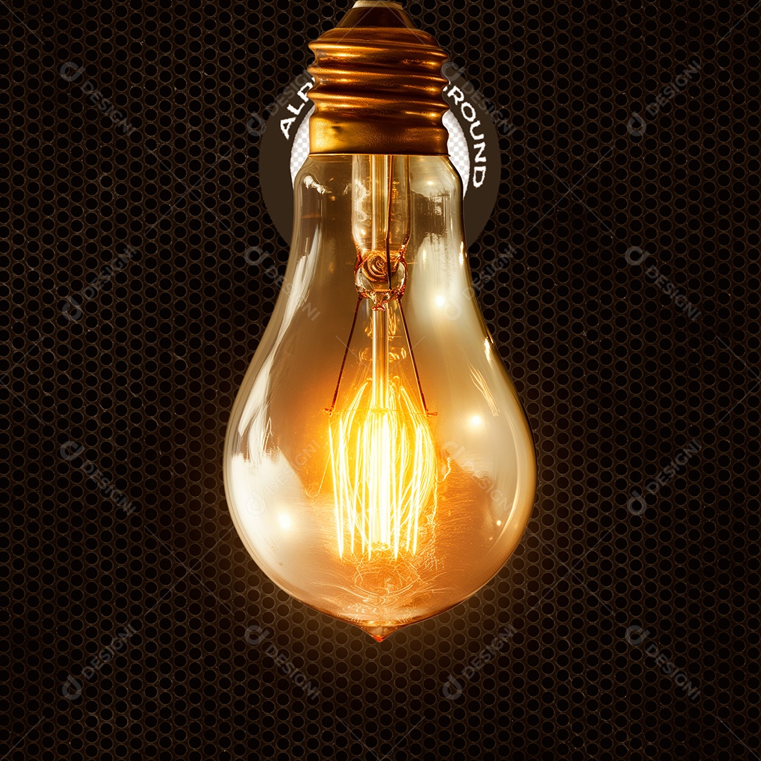 Elemento 3D Lâmpada para Composição PSD
