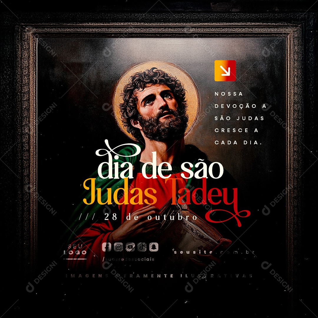 Social Media Dia de São Judas Tadeu 28 de Outubro PSD Editável