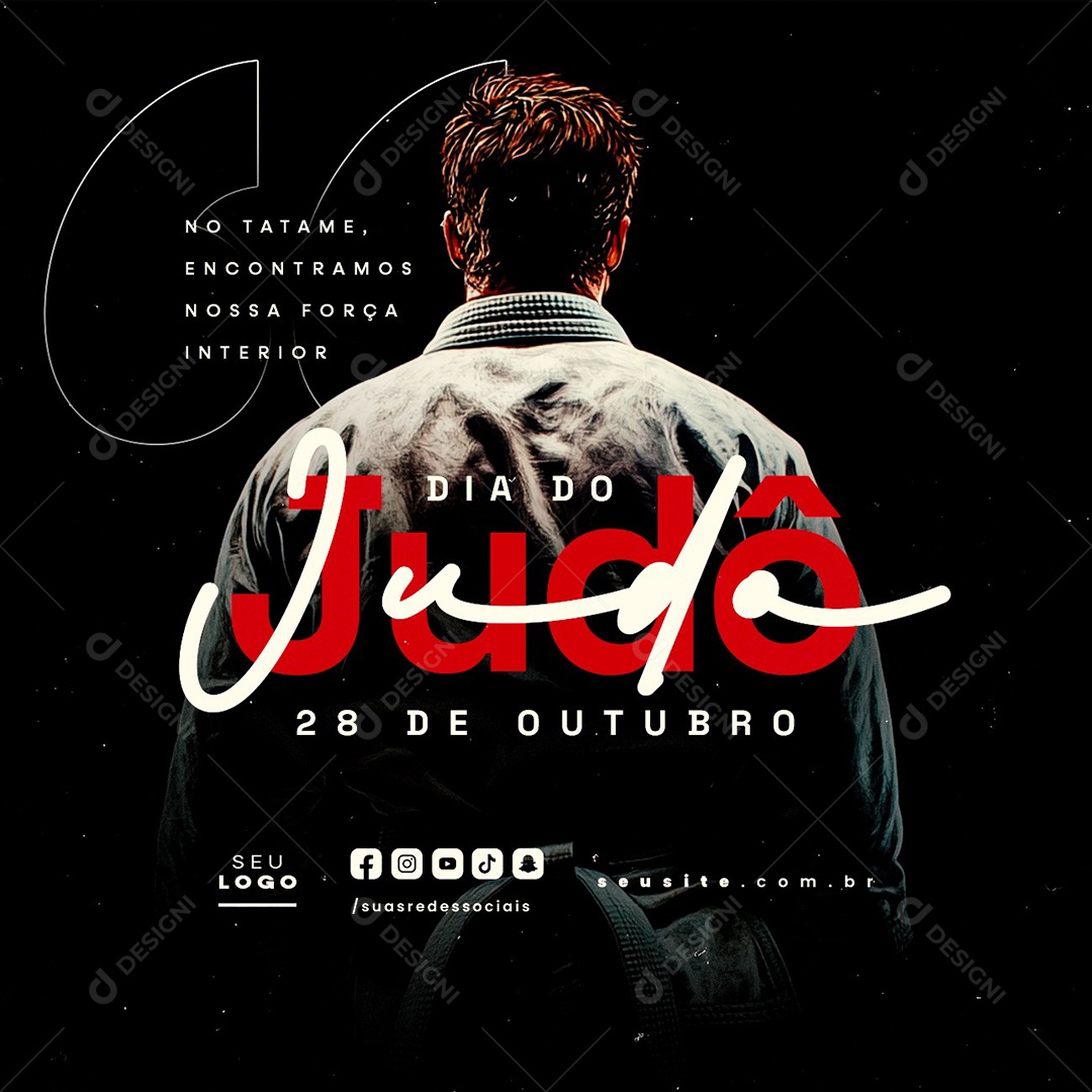 Dia do Judô 28 de Outubro Social Media PSD Editável