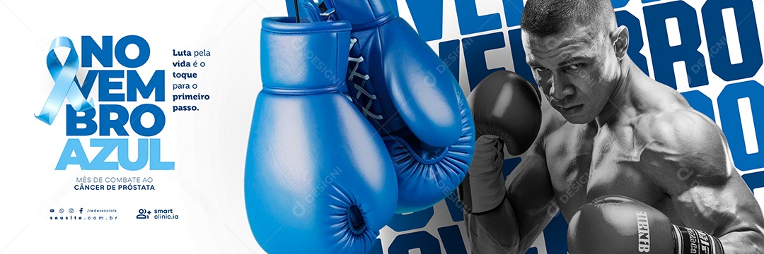 Carrossel Novembro Azul Mês de Combate ao Câncer de Próstata Social Media PSD Editável