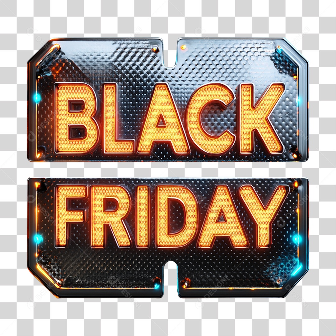 Selo 3D Black Friday PNG Transparente