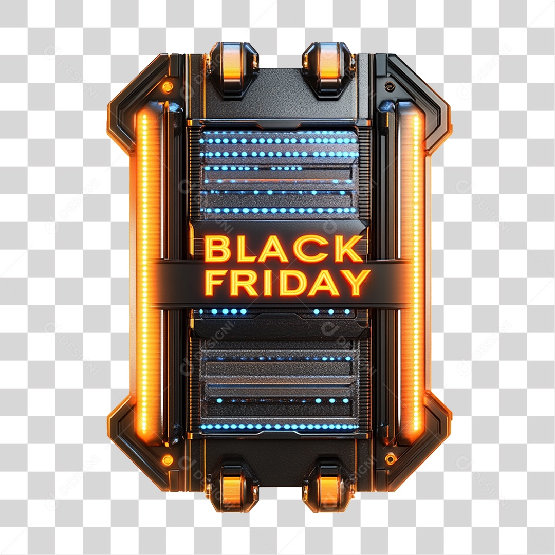 Selo 3D Black Friday PNG Transparente