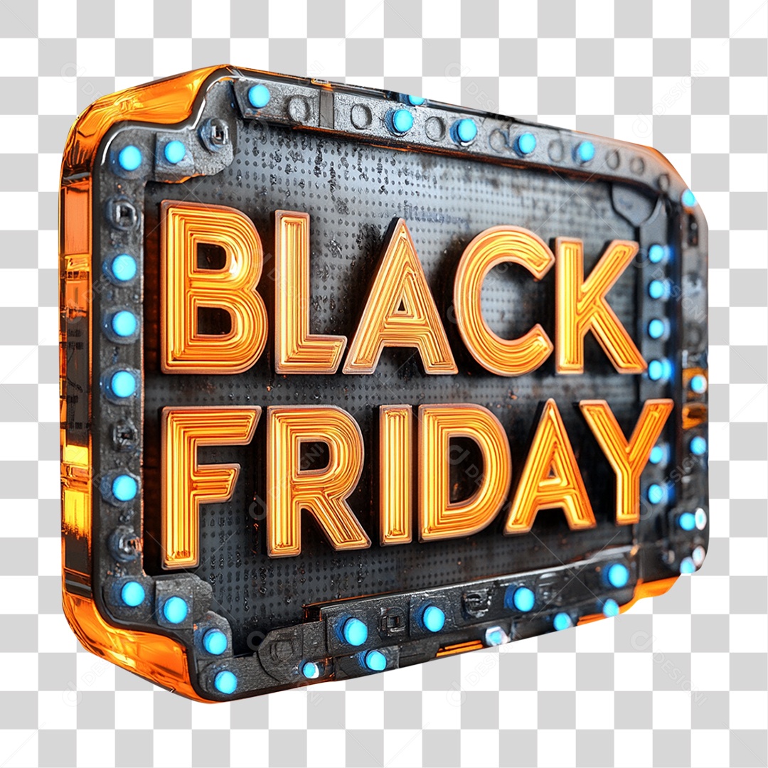 Selo 3D Black Friday PNG Transparente