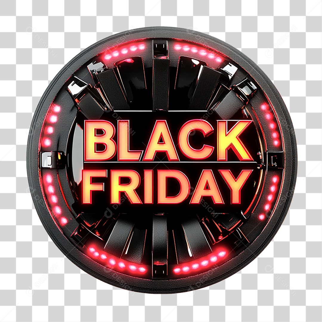 Seal 3D Black Friday PNG Transparent