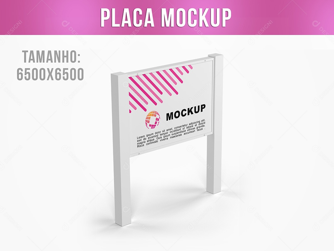 Placa Mockup PSD Editável