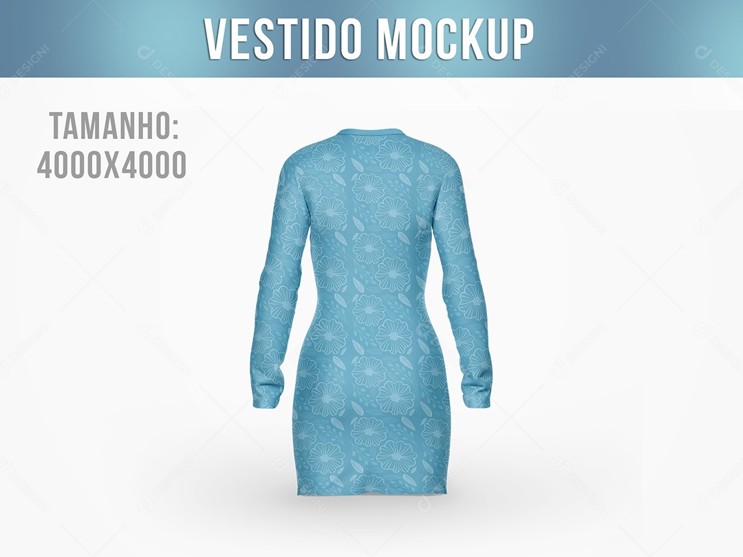 Vestido Feminino Mockup PSD Editável