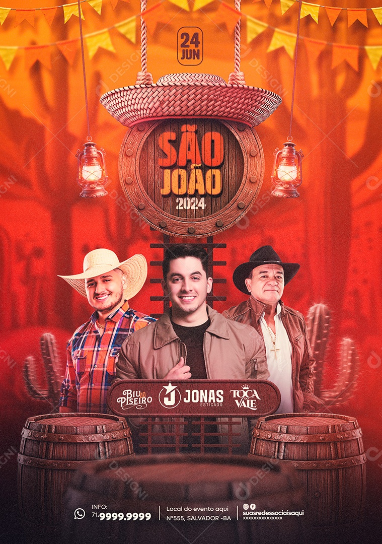 Flyer São joão Social Media PSD Editável