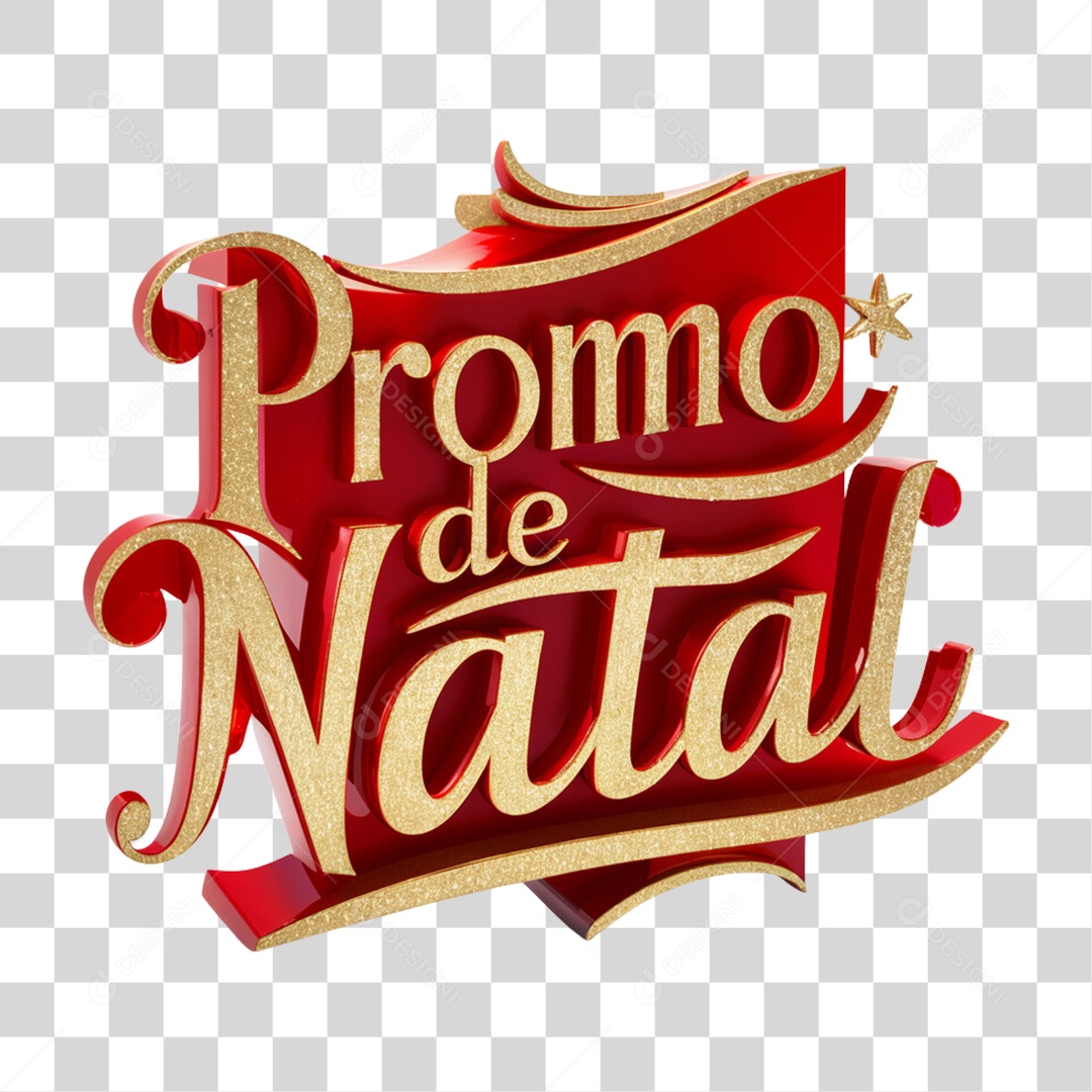 Selo 3D Promo de Natal PNG Transparente