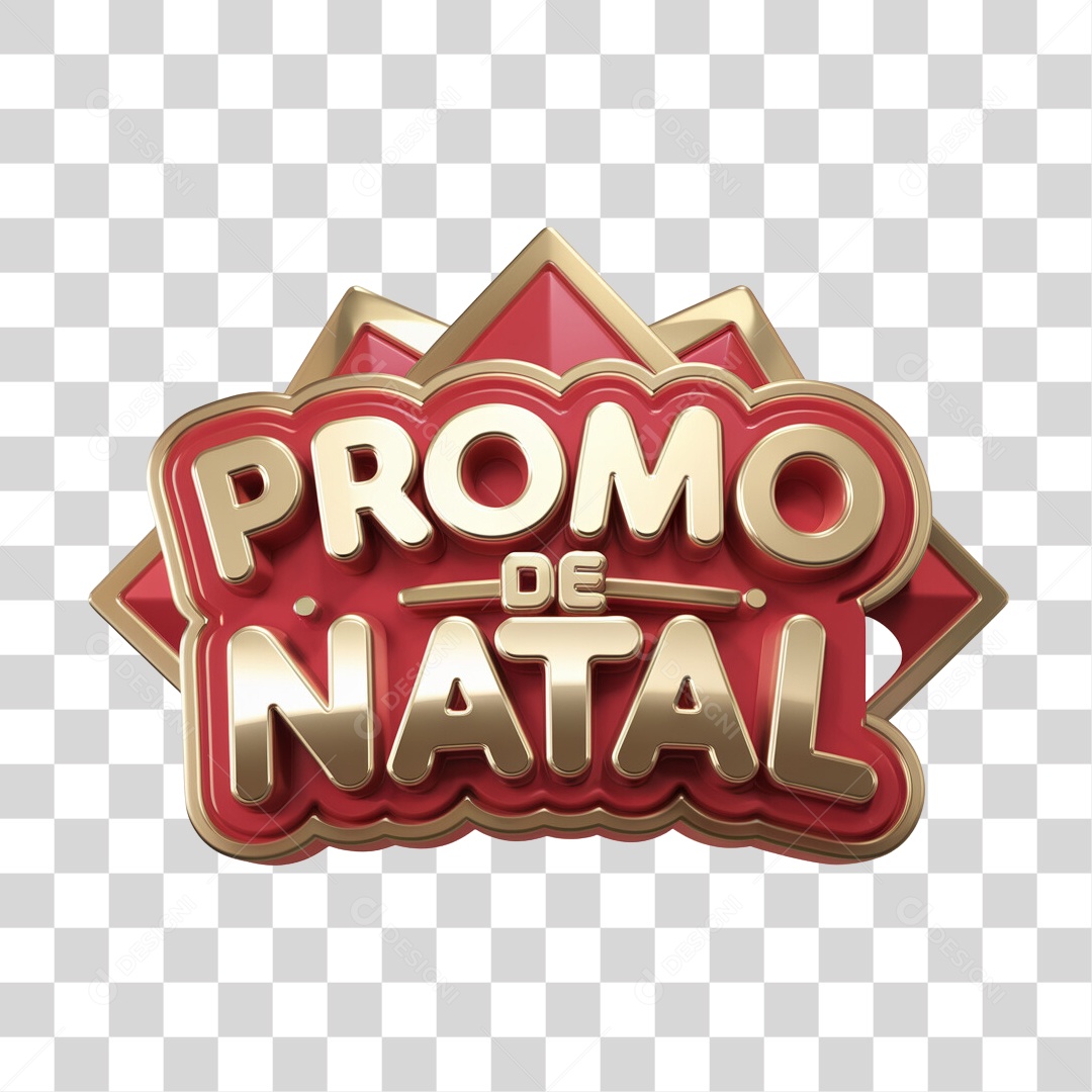 Selo 3D Promo de Natal PNG Transparente