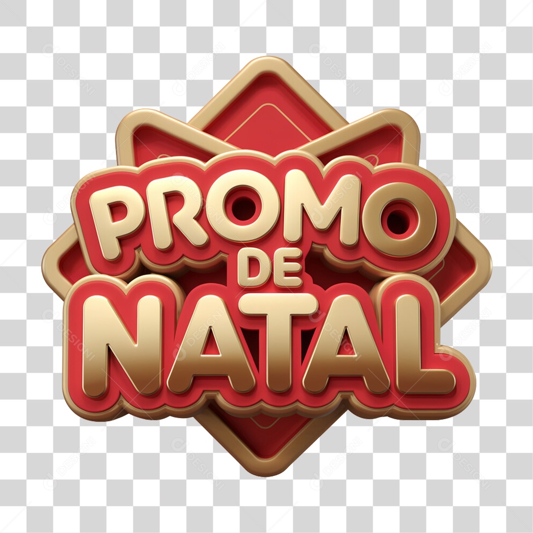 Selo 3D Promo de Natal PNG Transparente