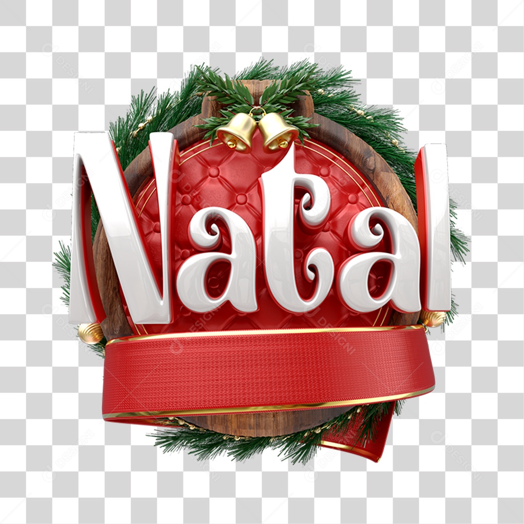 Selo 3D Natal PNG Transparente