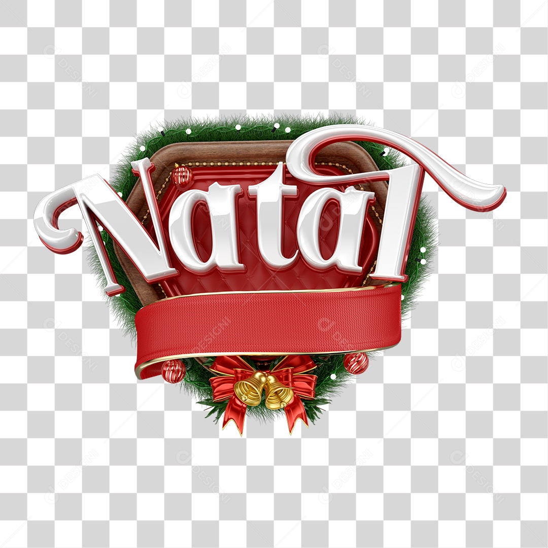 Selo 3D Natal PNG Transparente