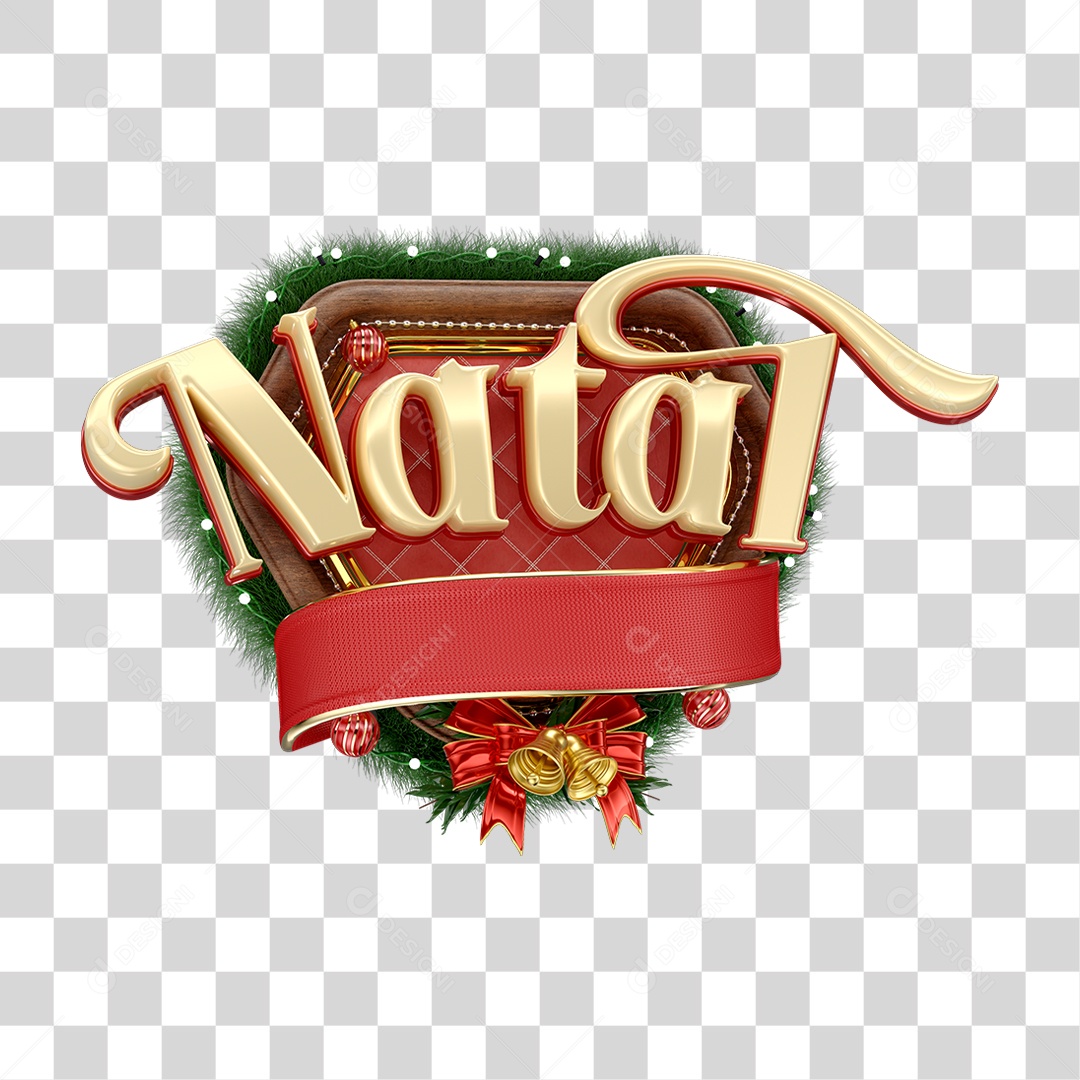Selo 3D Natal PNG Transparente