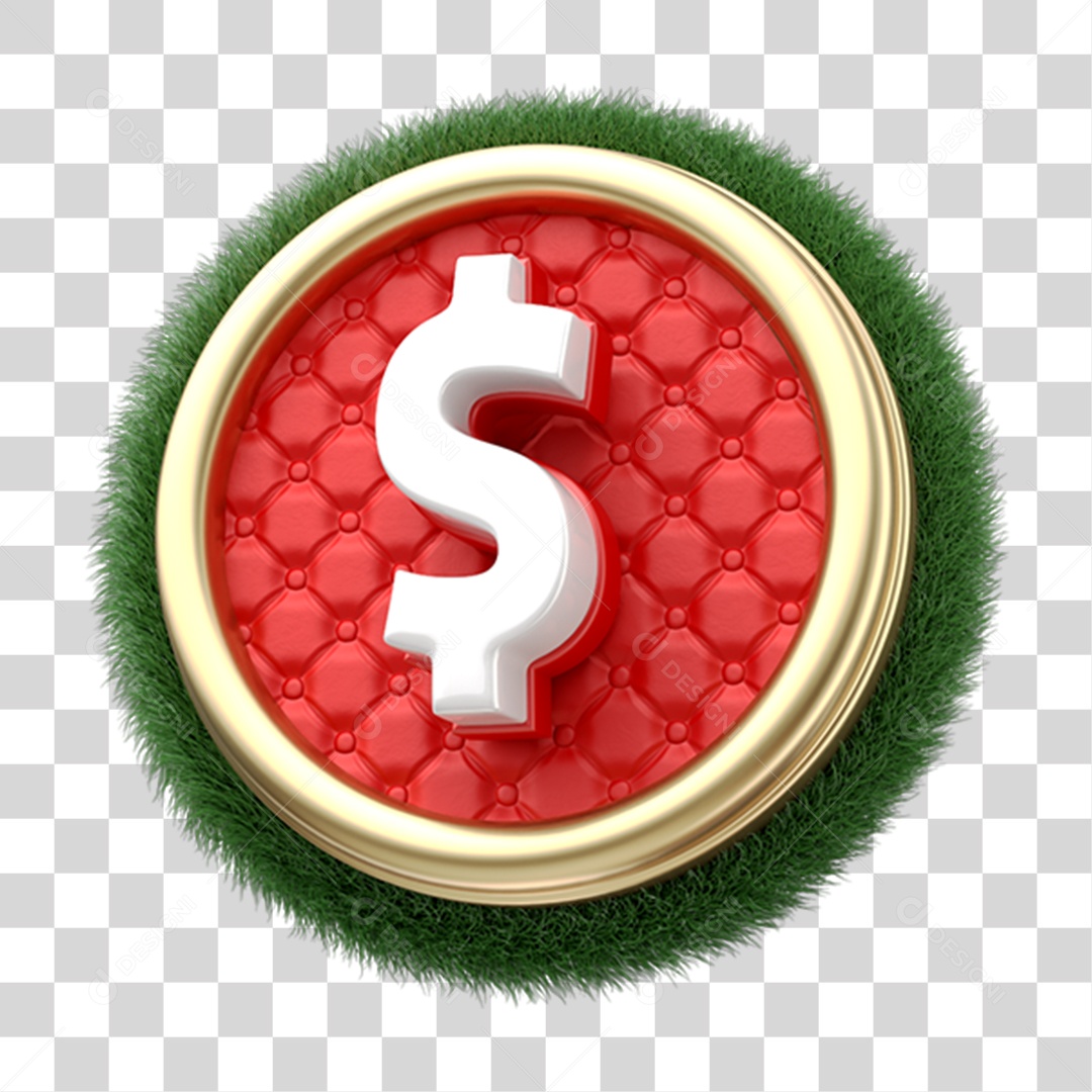 Elemento 3D Placa Enfeite de Natal PNG Transparente