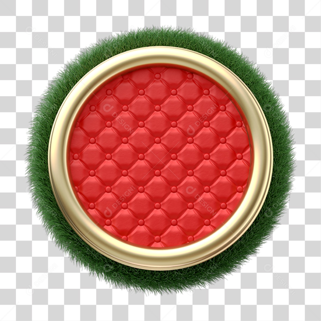 Elemento 3D Placa Enfeite de Natal PNG Transparente