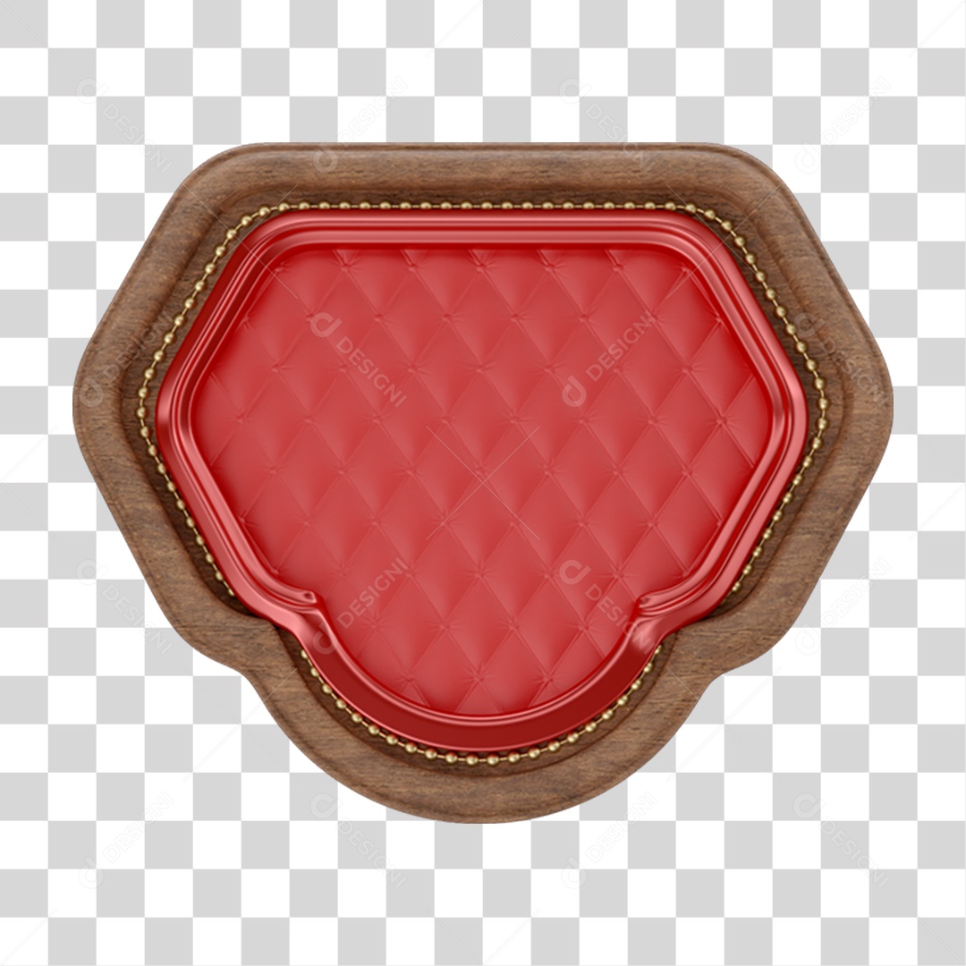 Elemento 3D Placa Enfeite de Natal PNG Transparente