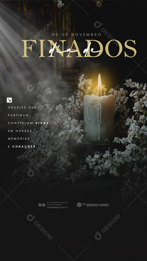 Social Media Story Dia de Finados 02 de Novembro PSD Editável