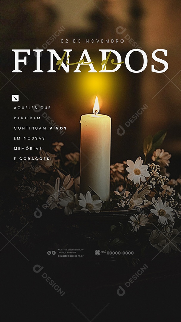 Social Media Story Dia de Finados 02 de Novembro PSD Editável