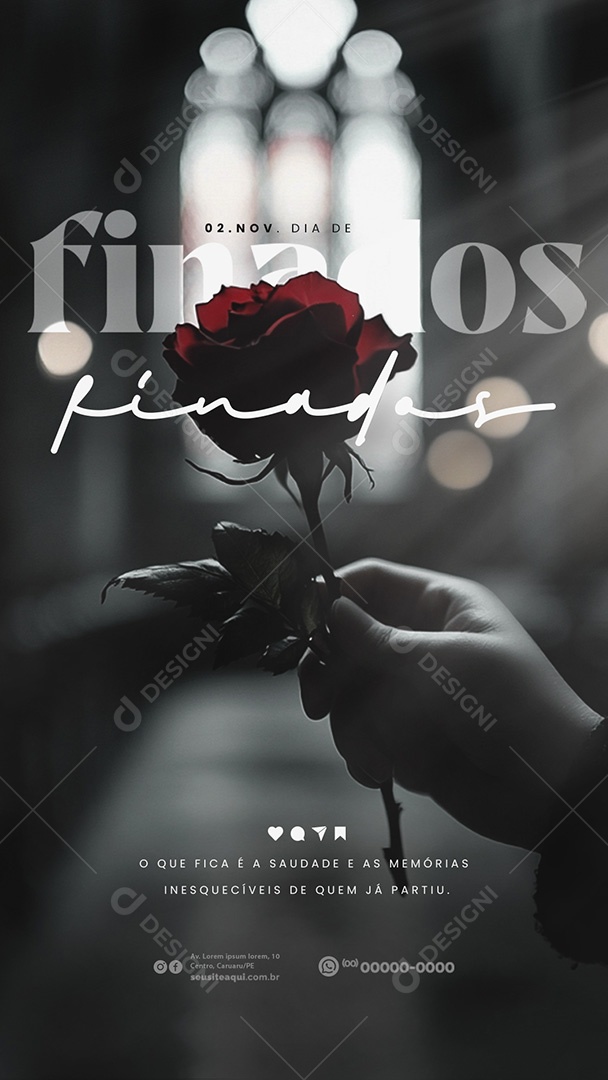 Story Dia de Finados 02 de Novembro As Memórias São Eternas Social Media PSD Editável