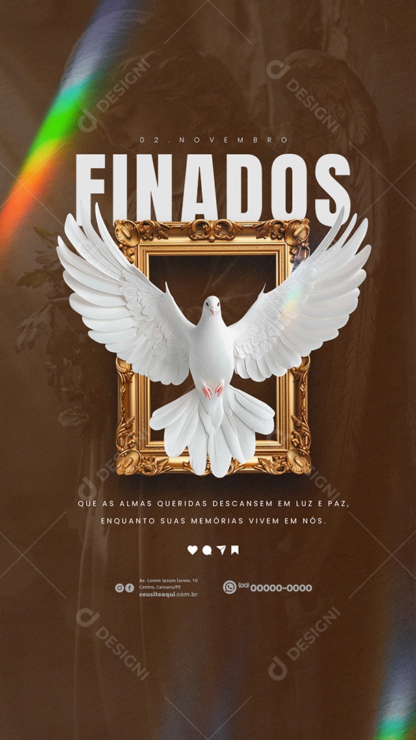 Story Dia de Finados 02 de Novembro As Memórias São Eternas Social Media PSD Editável