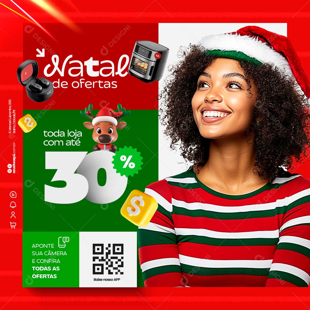 Natal de Ofertas Loja Social Media PSD Editável