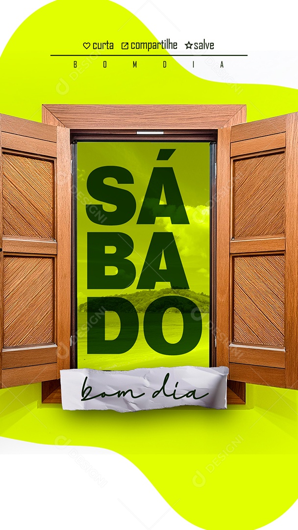 Story Frase Motivacional Bom Dia Sábado Social Media PSD Editável