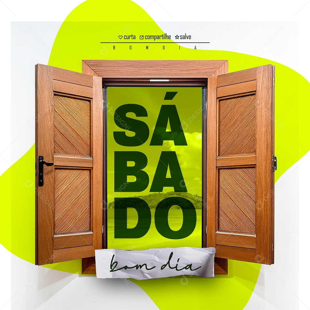 Banner Frase Motivacional Bom Dia Sábado Social Media PSD Editável