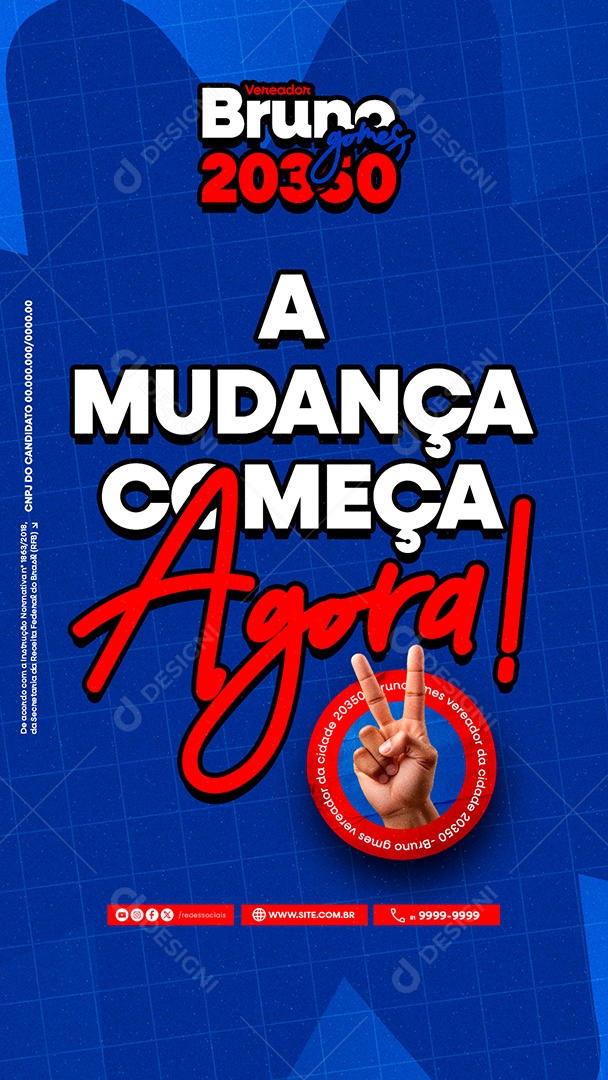 Story A Mudança Começa Agora Social Media PSD Editável