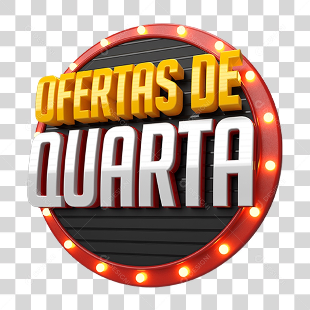 Selo 3D Ofertas de Quarta PNG Transparente